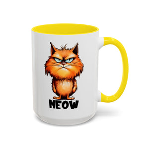 Funny grumpy  Cat Accent Coffee Mug - Perfect Gift for Cat Lovers, Meow Mug, Pet Owner Present, Caffeine Fix, Novelty Drinkware