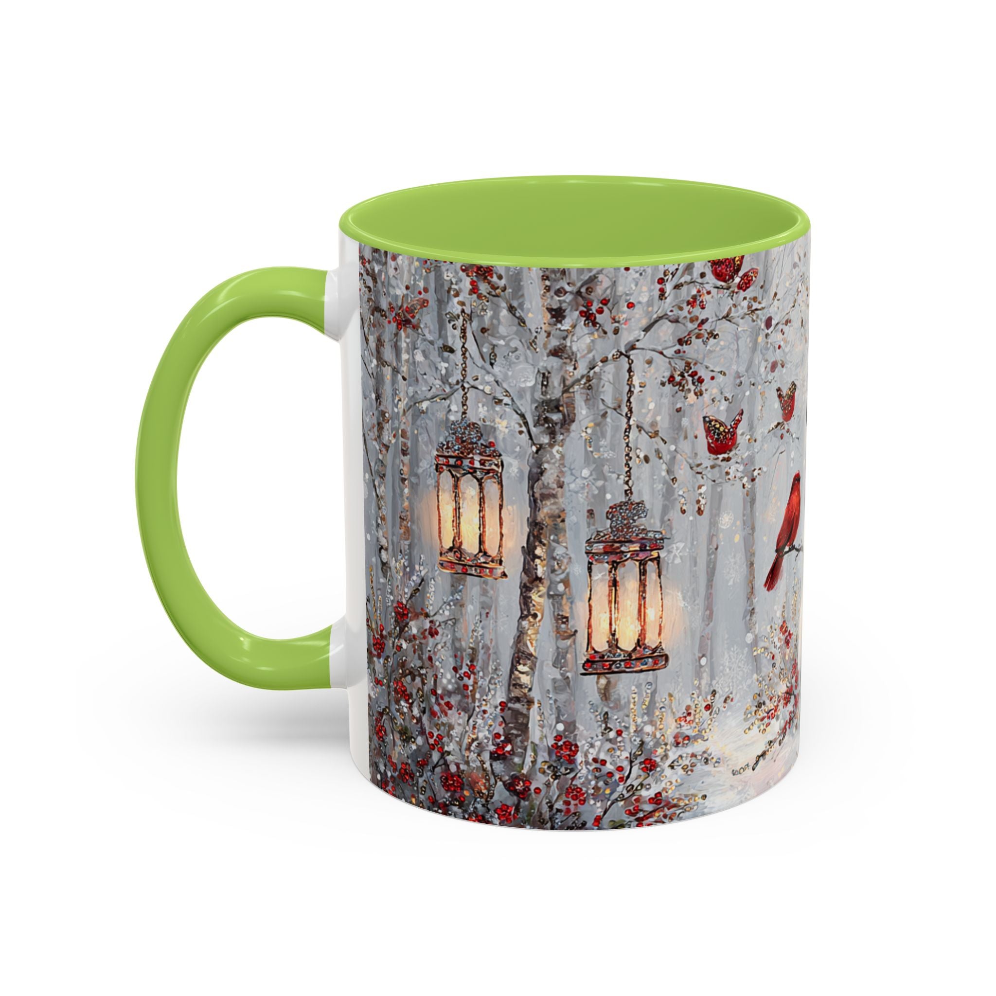 Winter Wonderland Coffee Mug - Snowman & Cardinals Design (11/15oz)