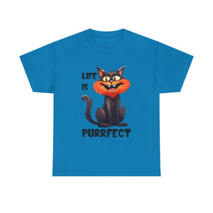 Purrfect Cat Tee, Cute Cat Lover Shirt, Fun Unisex Cotton Top, Gifts for Cat Owners, Funny Pet T-Shirt, Birthday Gift Idea