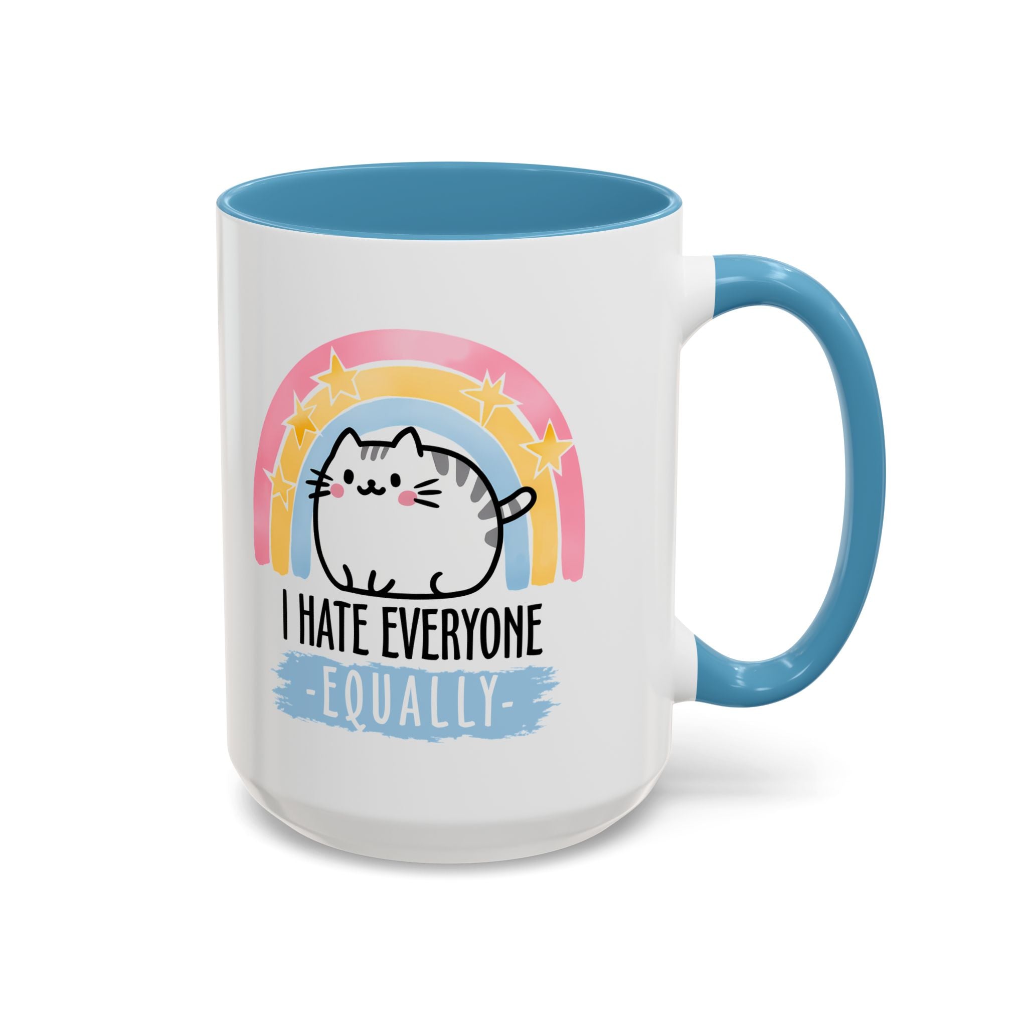 Funny Cat Coffee Mug – I Hate Everyone Equally