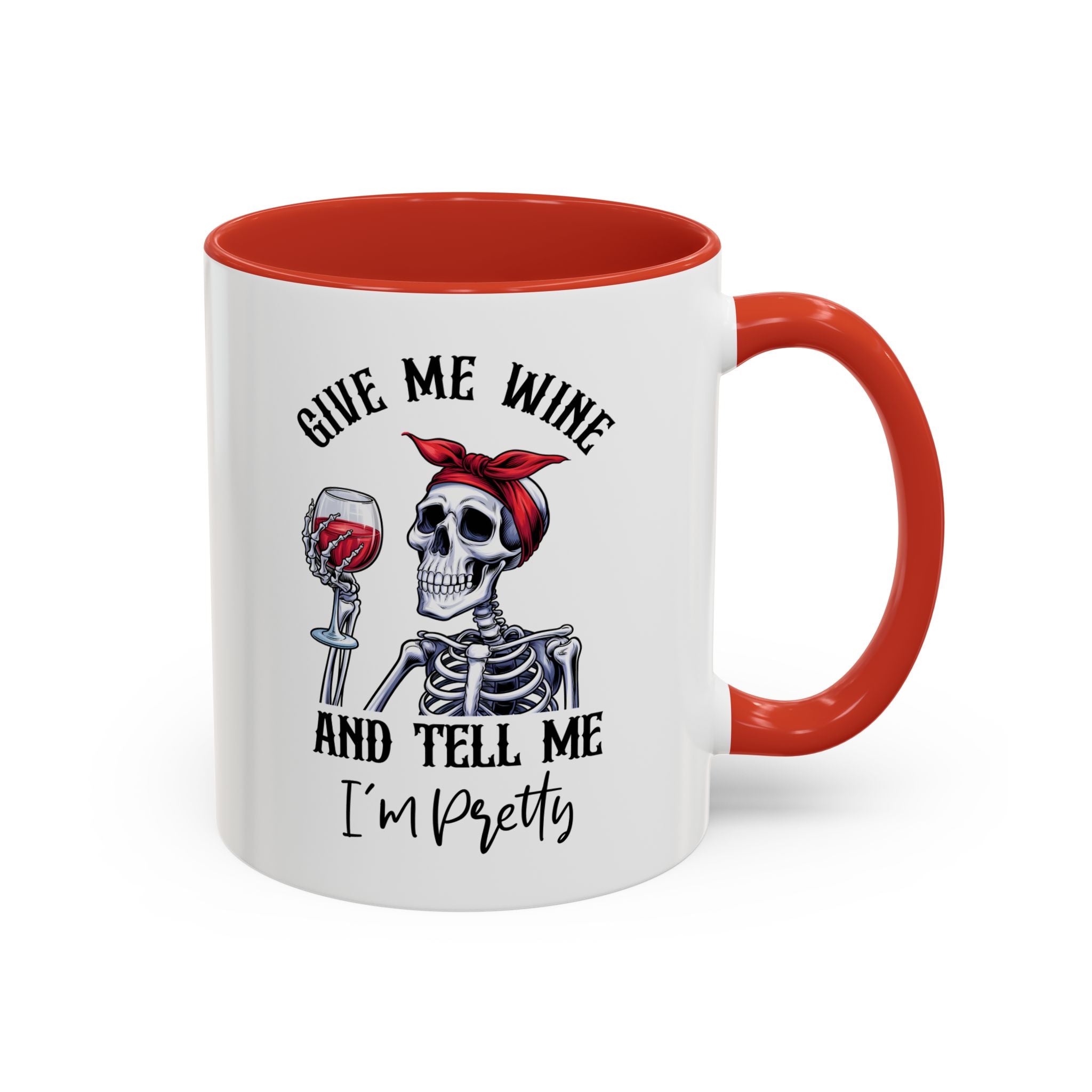 Skeleton Wine Coffee Mug, Funny Gift for Wine Lovers, Halloween Decor, Office Coffee Cup, Unique Skeleton Mug