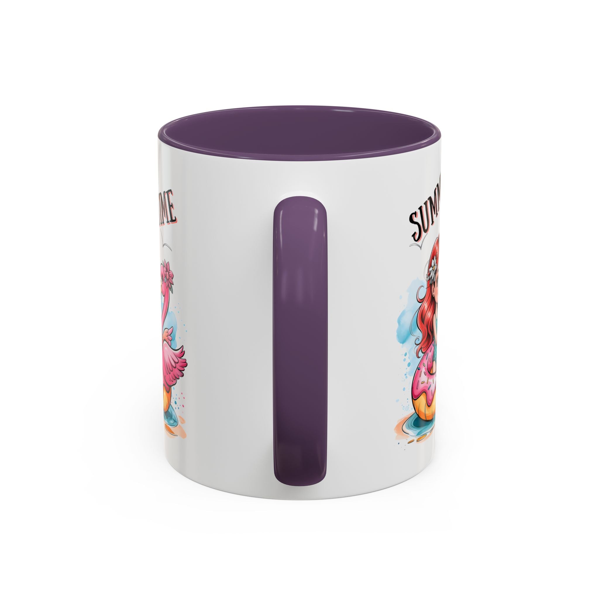 Summer Time Accent Coffee Mug - 11oz & 15oz funny cute girl floating
