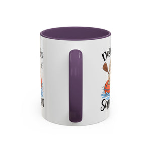 Dog Days of Summer Coffee Mug, Cute Dog Mug, Pet Lover Gift, Summer Vibes, Beach Decor, Fun Pet Cup, Canoeing Dog Design
