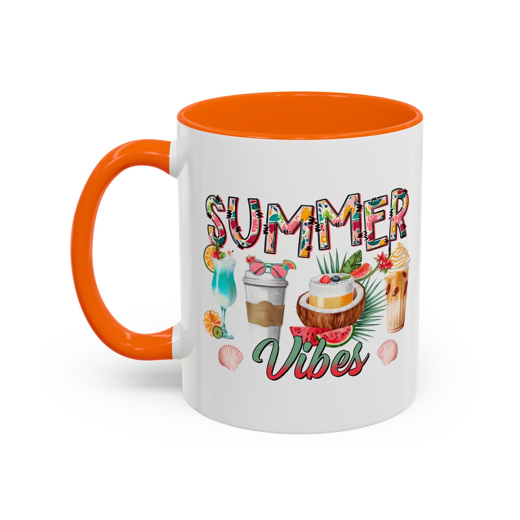 Summer Vibes Accent Coffee Mug - 11oz & 15oz - Perfect for Sunny Days & Celebrations
