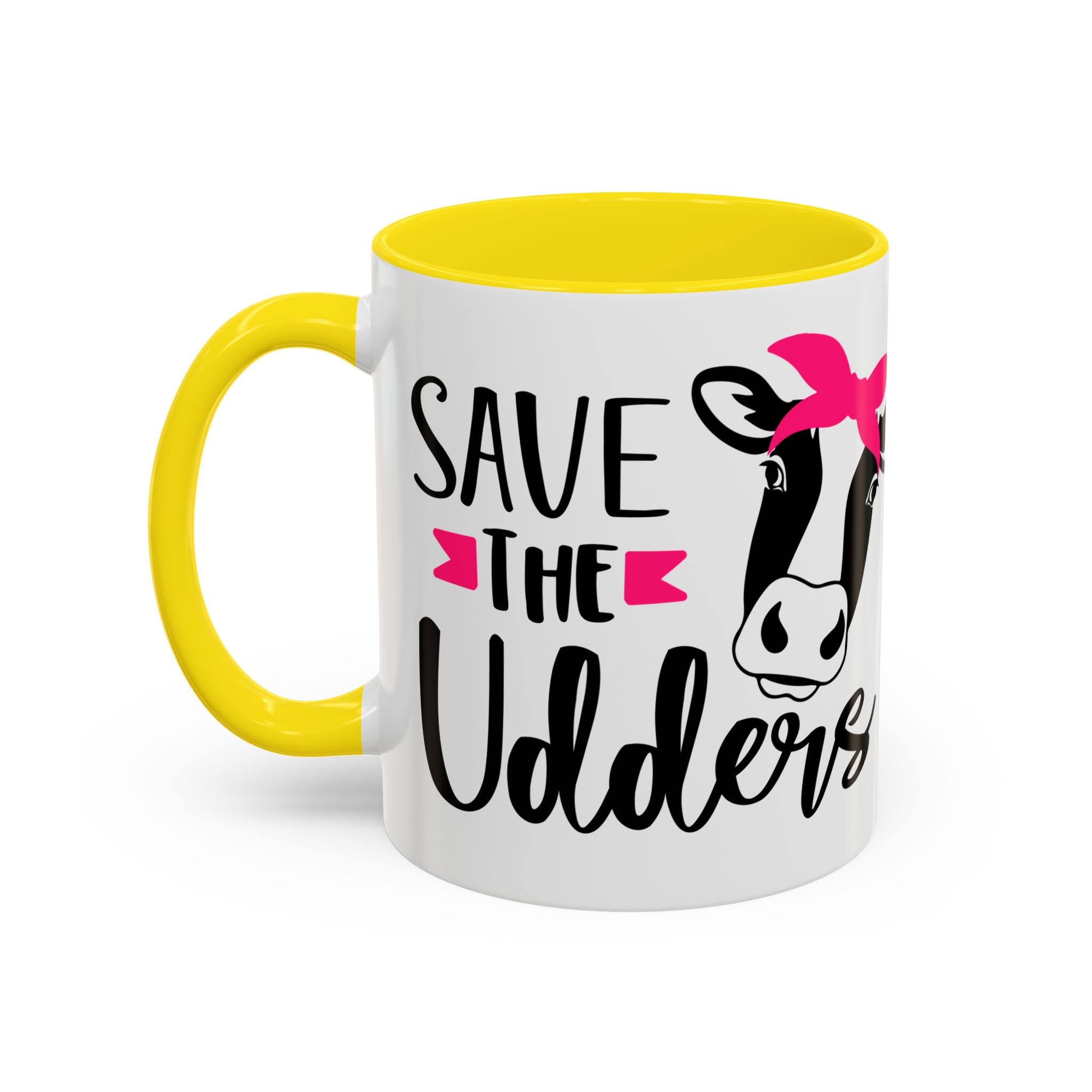 cancer awareness Cute Cow Mug - Save the Utters Coffee Cup, Gift for Animal Lovers,  Mug, Unique Birthday Gift