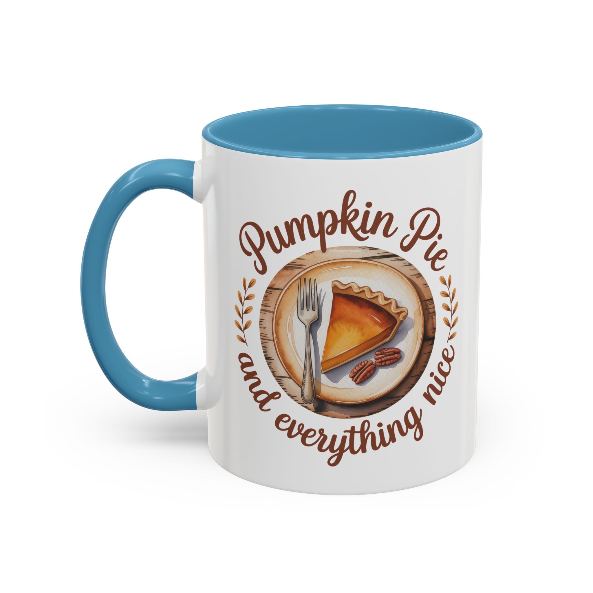 Pumpkin Pie Accent Coffee Mug - Perfect for Fall and Thanksgiving Warmth