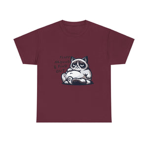 fat cat fluff around and find out Unisex Heavy Cotton Tee by the x m world