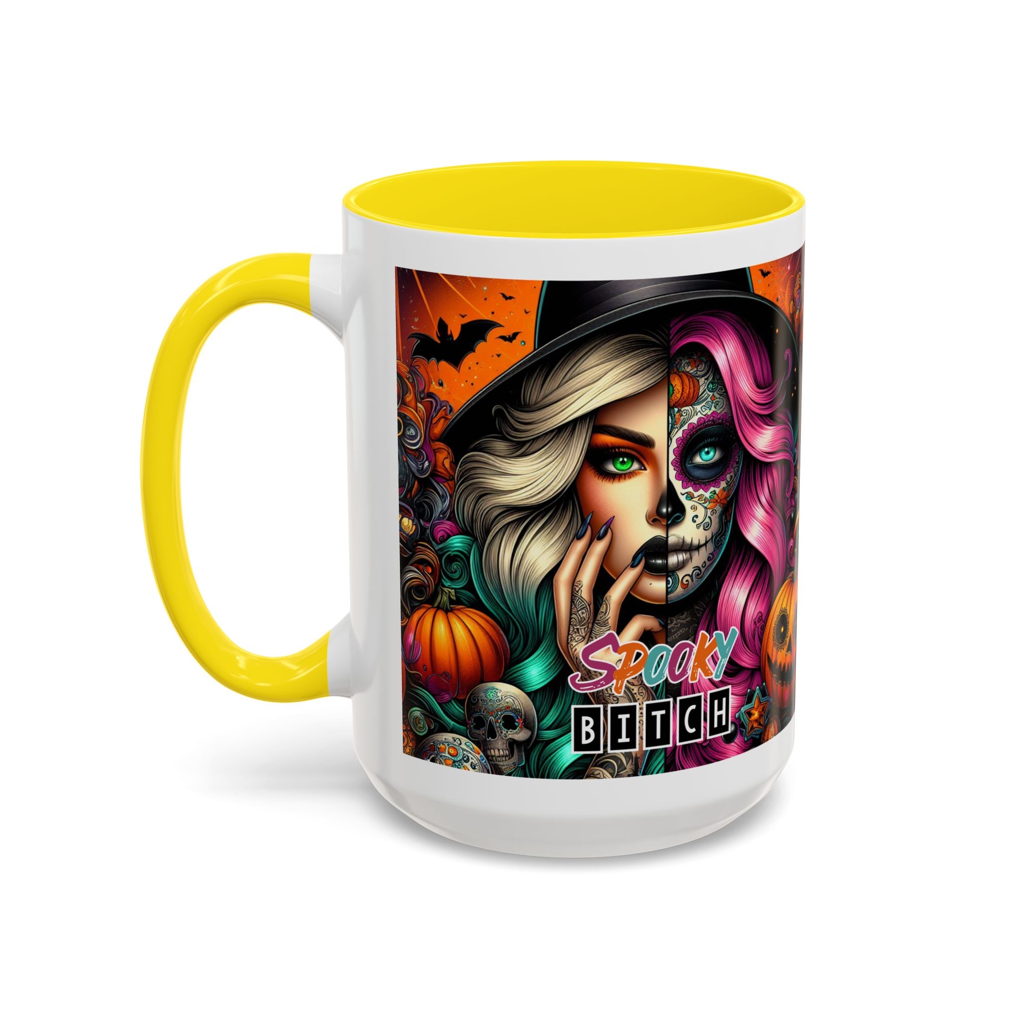 Spooky Bitch Halloween Coffee Mug - 11oz & 15oz | Witchy Vibes for Gifting, Halloween Decor, Fun Coffee Lover Gift, Spooky Season Must-Have