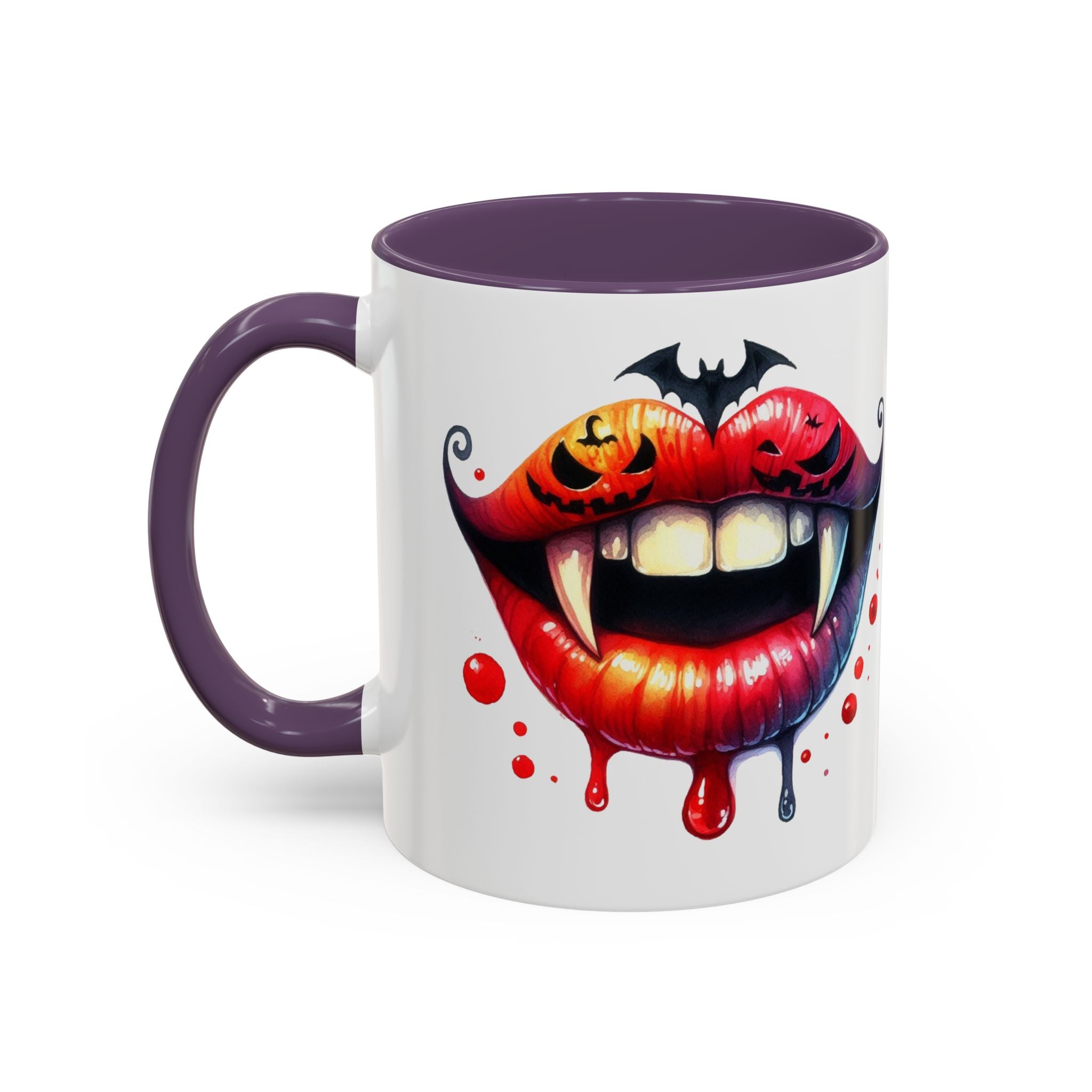 Halloween Vampire Coffee Mug, Spooky Drinkware, Goth Kitchen Decor, Pumpkin Mug, Horror Lover Gift
