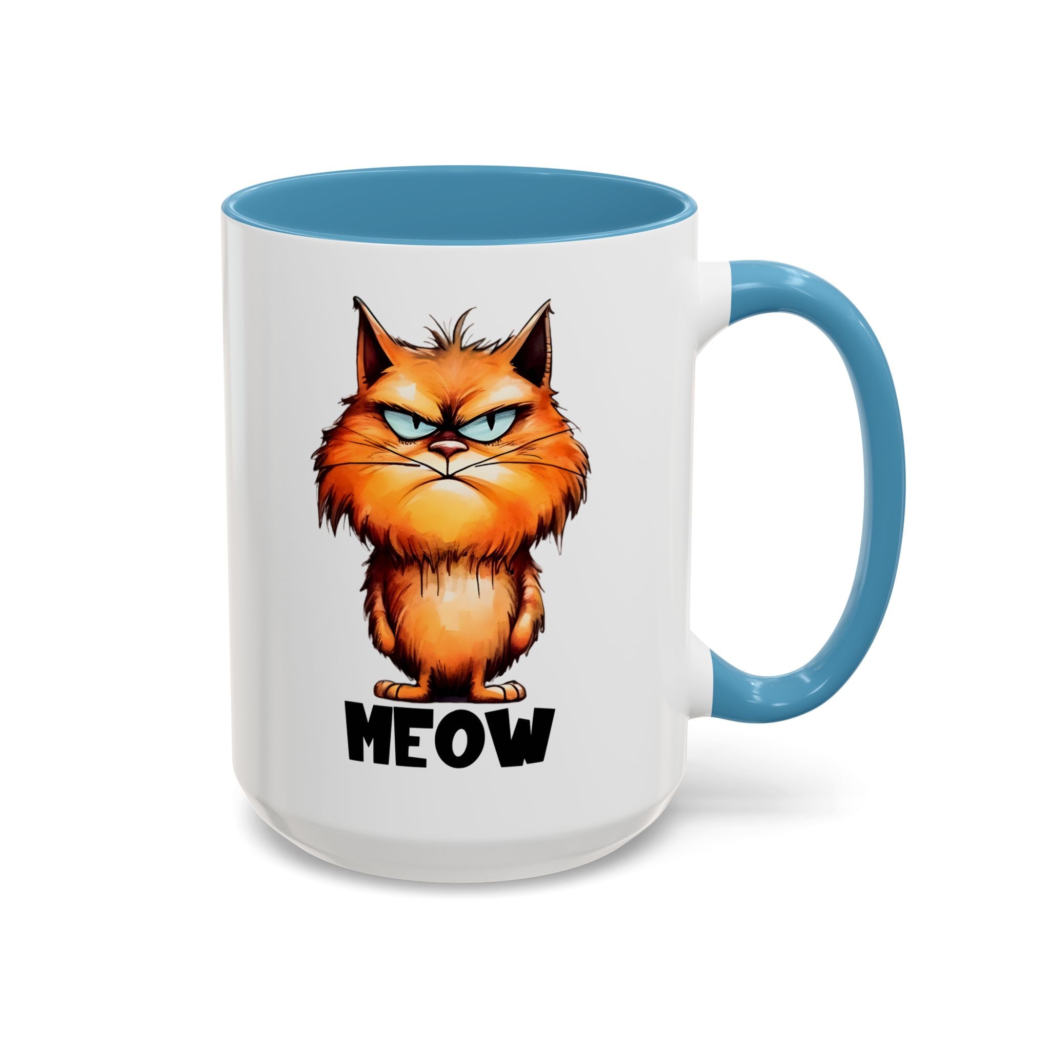 Funny grumpy  Cat Accent Coffee Mug - Perfect Gift for Cat Lovers, Meow Mug, Pet Owner Present, Caffeine Fix, Novelty Drinkware