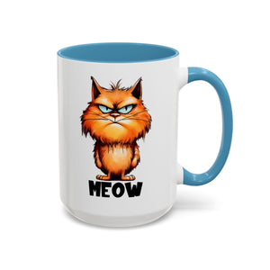 Funny grumpy  Cat Accent Coffee Mug - Perfect Gift for Cat Lovers, Meow Mug, Pet Owner Present, Caffeine Fix, Novelty Drinkware
