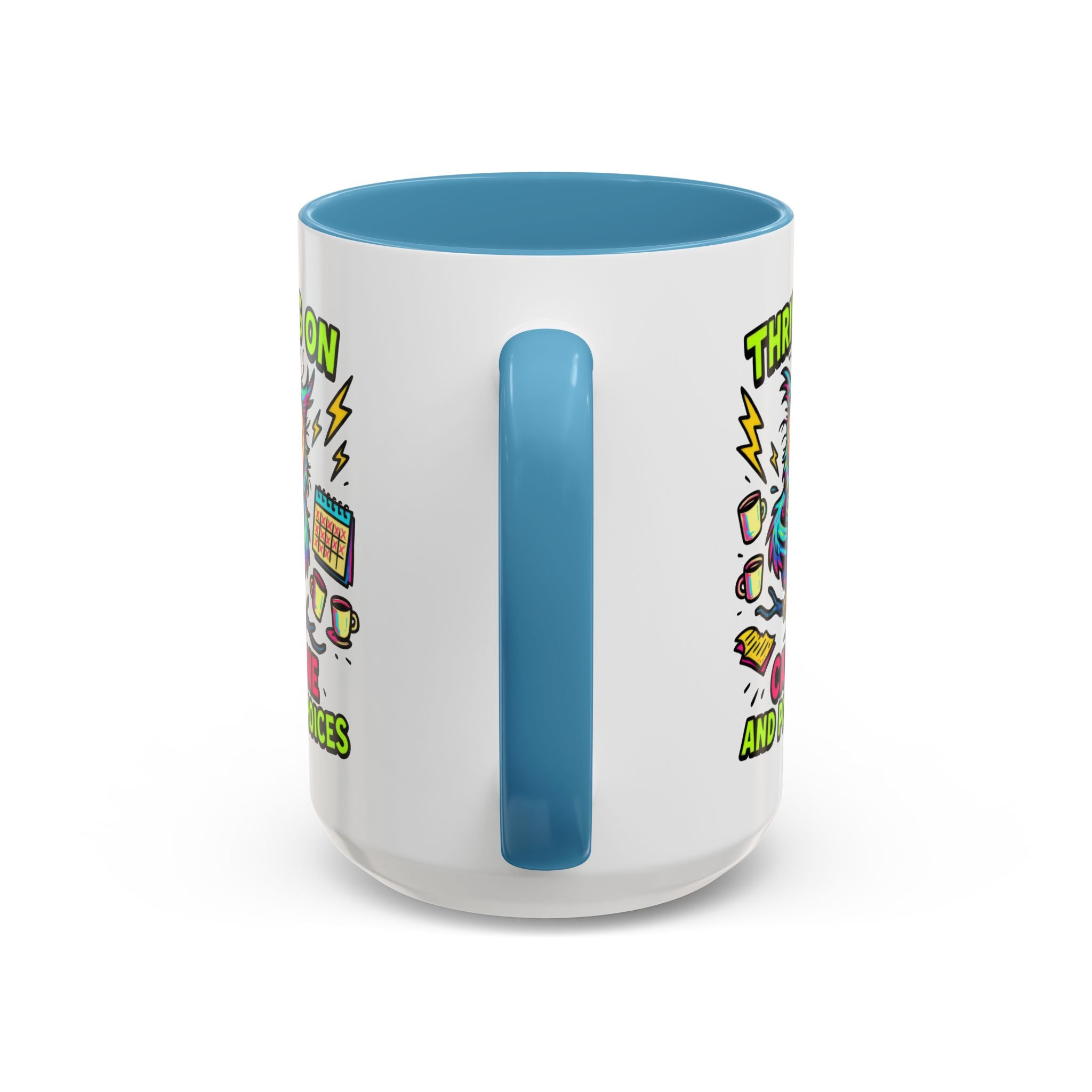 Thriving on Caffeine Mug | Funny Owl Coffee Cup | Gift for Coffee Lovers | Cute Kitchen Decor | Birthday, Holiday Gift