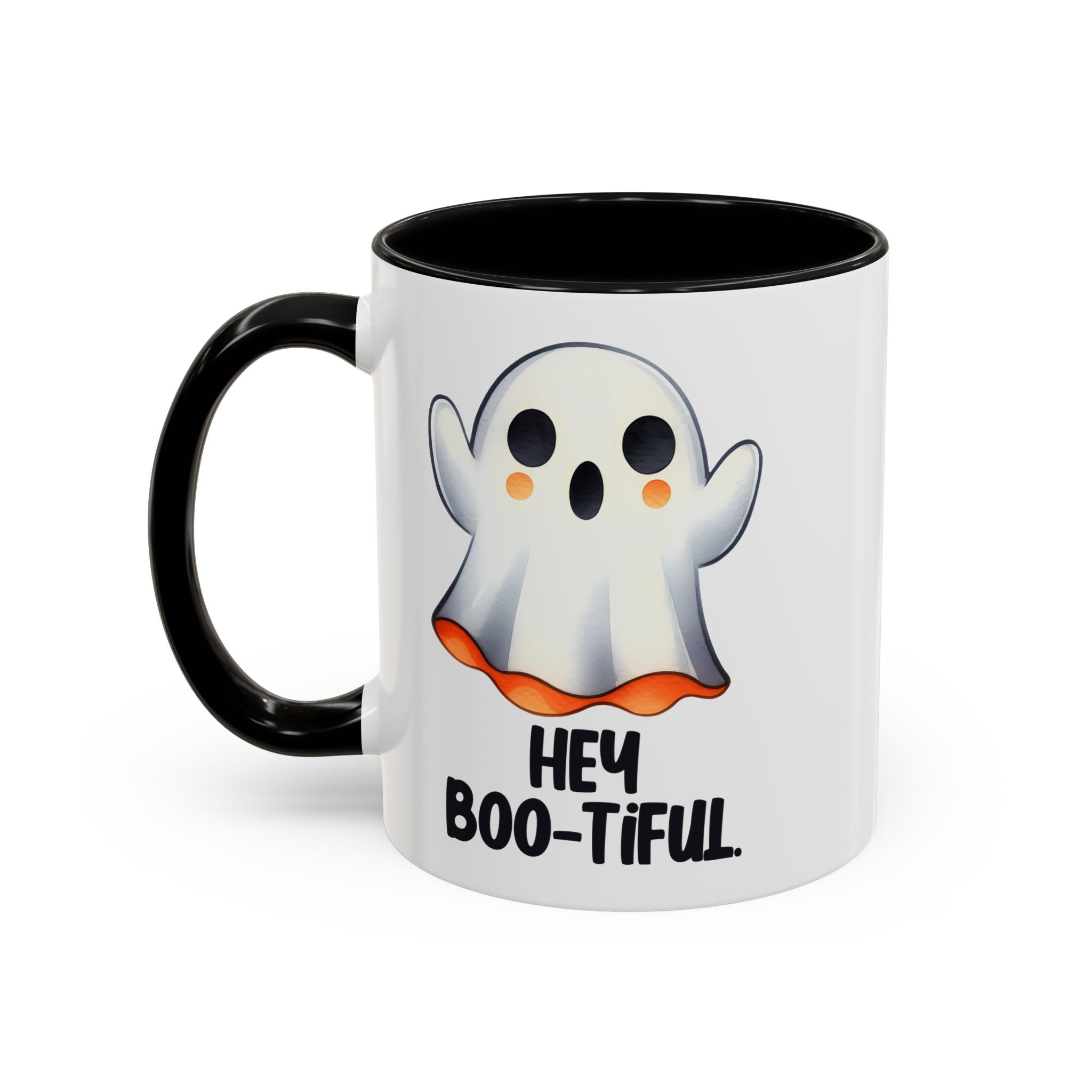 Hey Boo-tiful Ghost Coffee Mug, Halloween Mug, Cute Gift, Spooky Decor, Fun Mug