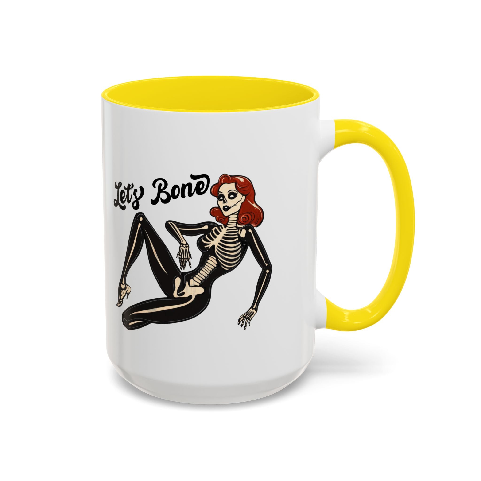 Spooky Skeleton Mug - Let's Bone, Halloween Gift, Gothic Coffee Cup, Unique Home Decor, Fun Drinkware