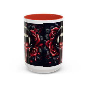 Gothic Vampire Rose Coffee Mug | Perfect for Halloween, Unique Gift, Dark Aesthetic, Gothic Decor, Horror Collectible