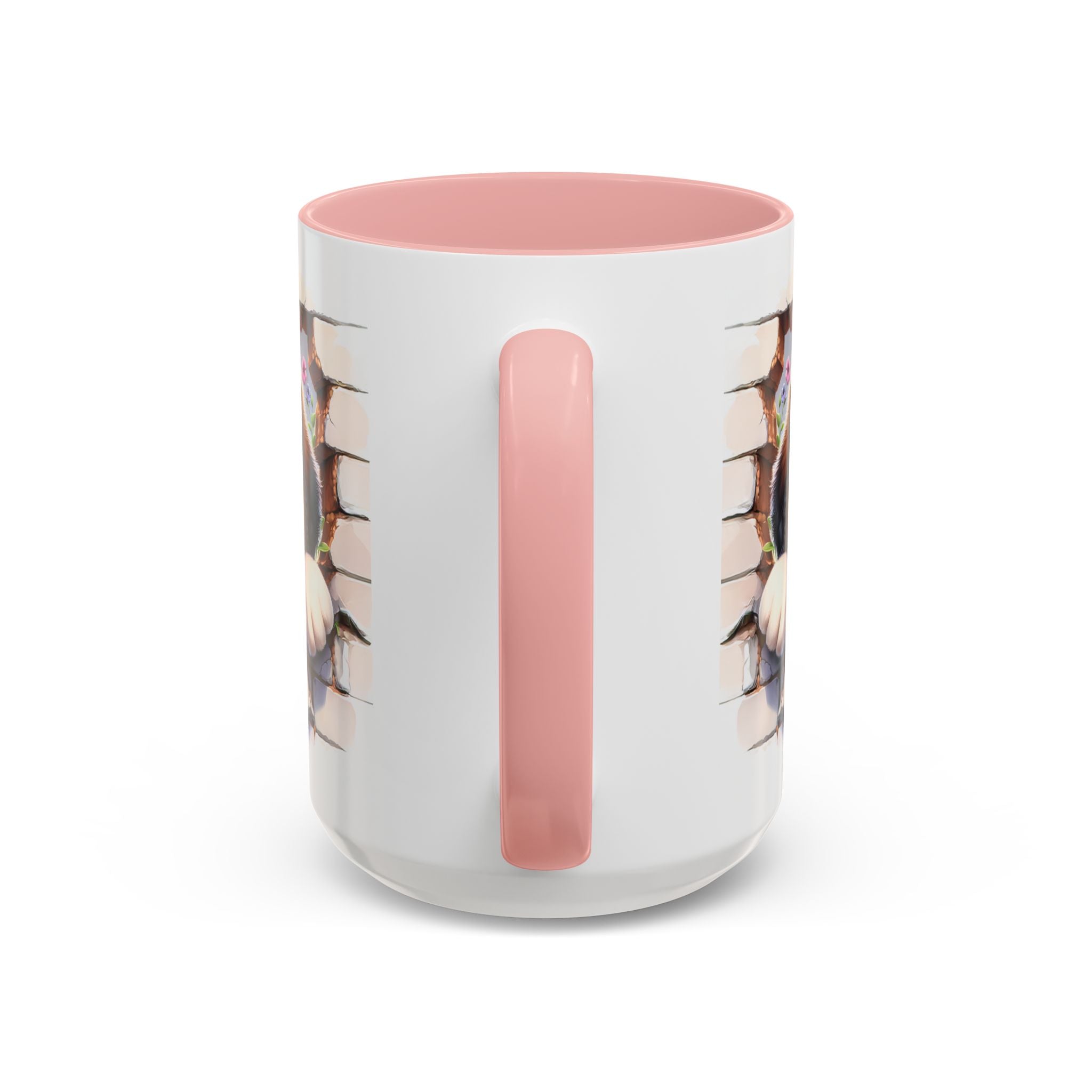 Cute Dog Breakthrough Accent Coffee Mug - Gift for Dog Lovers, Home Decor, Personalized Pet Mug, Puppy Lover's Kitchenware