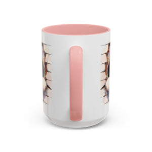 Cute Dog Breakthrough Accent Coffee Mug - Gift for Dog Lovers, Home Decor, Personalized Pet Mug, Puppy Lover's Kitchenware