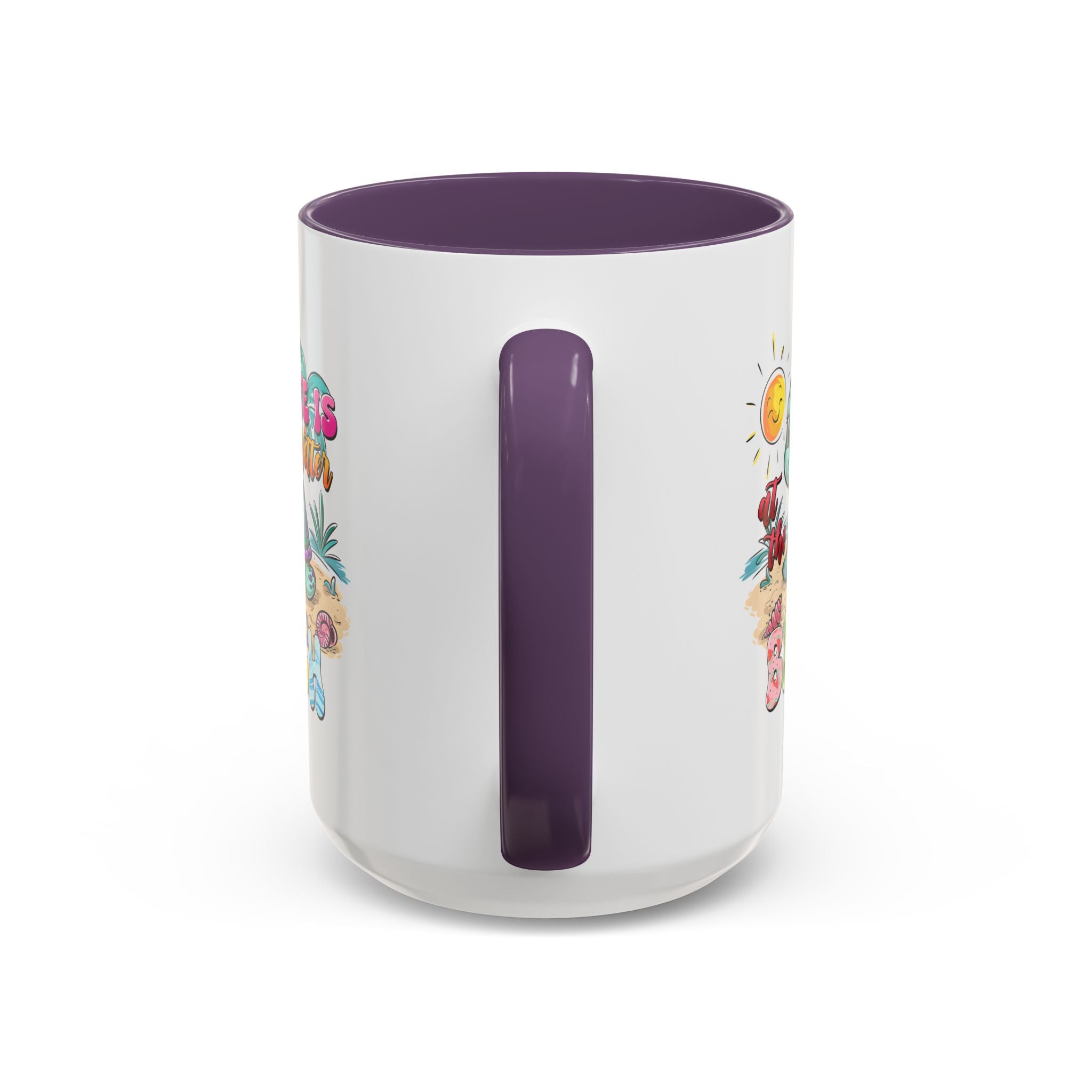Beach Vibe Accent Coffee Mug - "Life is Better at the Beach" Design turtle animal lover