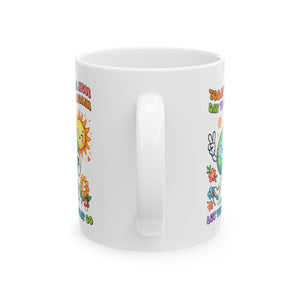 Cheerful Ceramic Mug - Motivational Quote Design, Perfect for Coffee Lovers, Gifts for Friends, Home Office Decor, Inspirational Drinkware