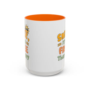Smile It's Free Therapy Coffee Mug - Fun & Cheerful Accent Mugs for Brightening Your Day