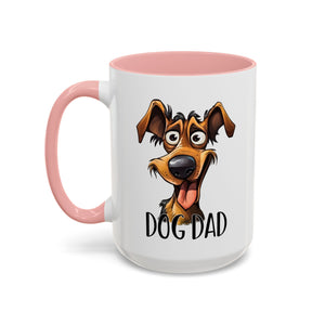 Dog Dad Accent Coffee Mug - Fun Gift for Dog Lovers, Pet Fathers, Father's Day, Birthday, Coffee Lovers