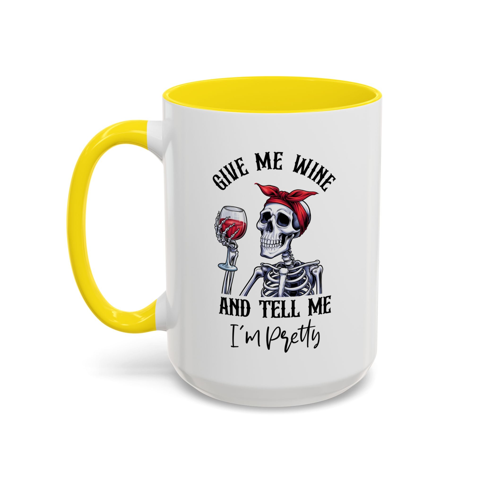 Skeleton Wine Coffee Mug, Funny Gift for Wine Lovers, Halloween Decor, Office Coffee Cup, Unique Skeleton Mug