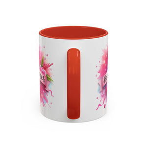 Pink Ribbon Healing Coffee Mug | Support Cancer Awareness | Inspirational Gift | Breast Cancer Support | 11oz & 15oz Options