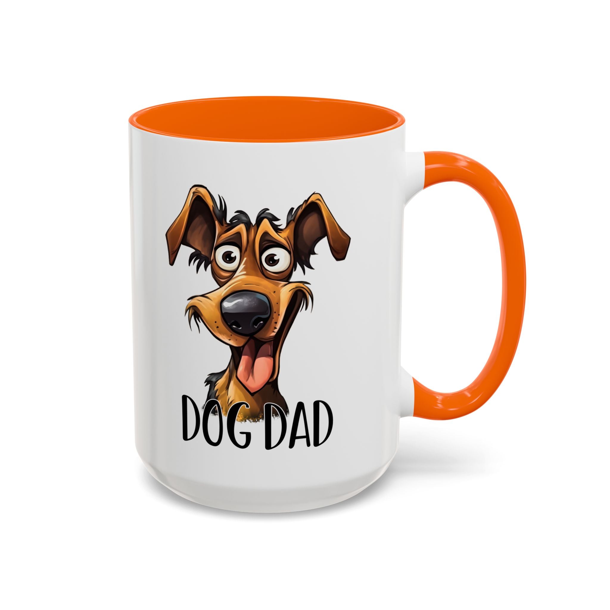 Dog Dad Accent Coffee Mug - Fun Gift for Dog Lovers, Pet Fathers, Father's Day, Birthday, Coffee Lovers