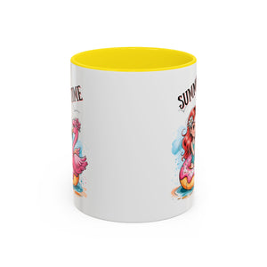 Summer Time Accent Coffee Mug - 11oz & 15oz funny cute girl floating