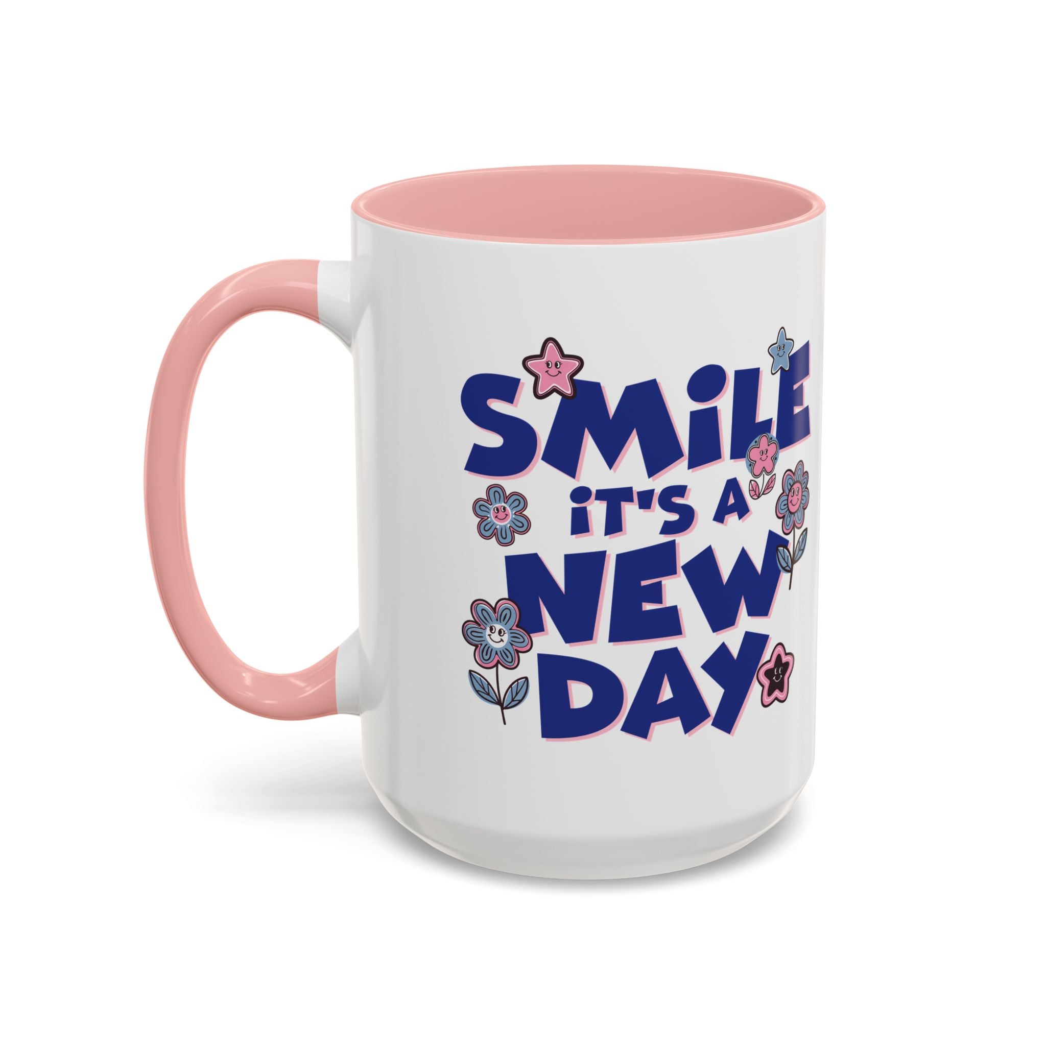 Inspirational Flower Design Coffee Mug - "Smile It's a New Day" - Perfect Gift for Coffee Lovers