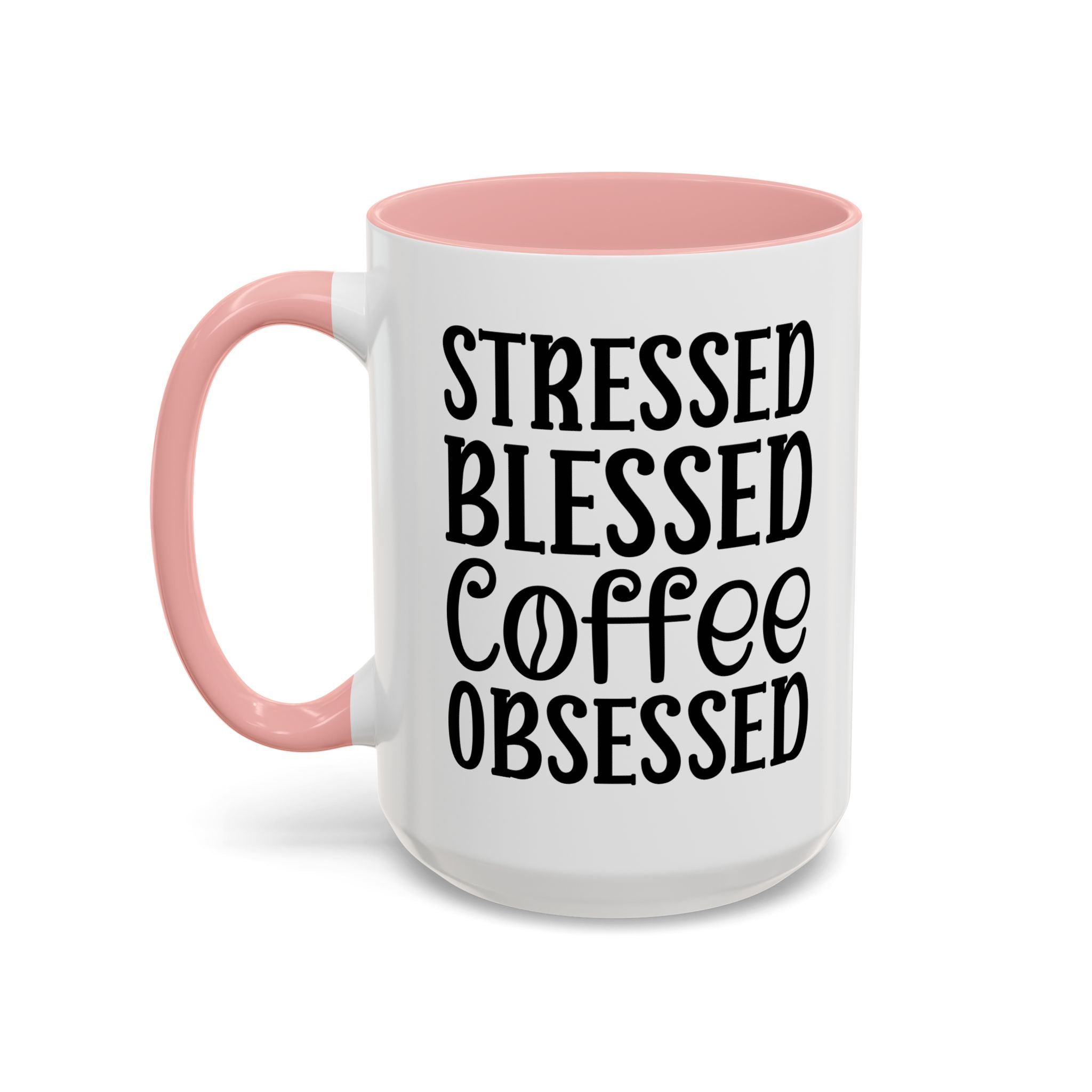 Stressed Blessed Coffee Obsessed Mug, Motivational Coffee Mug, Gift for Coffee Lovers, Funny Office Mug, Self-Care Gift Idea
