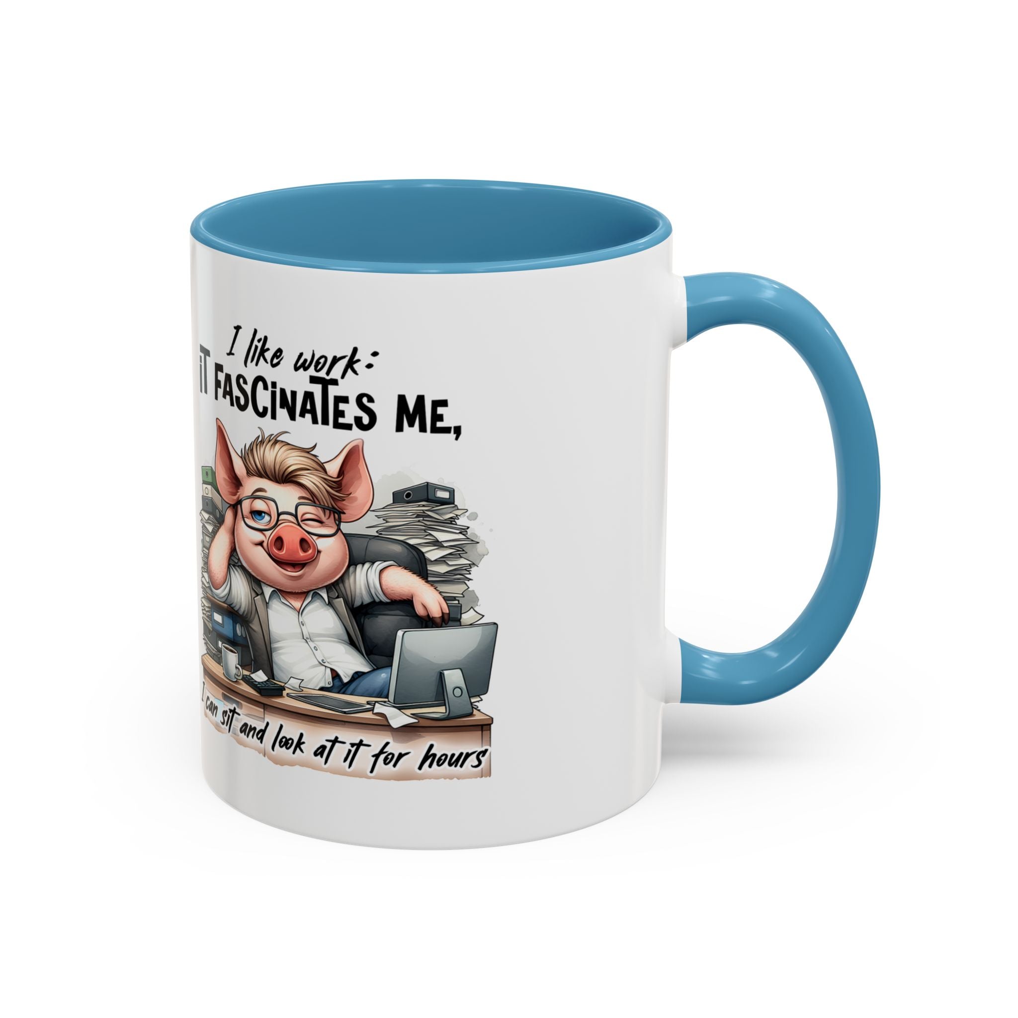 Whimsical Pig Coffee Mug, Funny Gift for Animal Lovers, Unique Office Mug, Cute Coffee Cup, Perfect for Birthdays, Holidays
