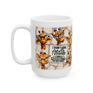 attitude sarcasm Giraffe coffee Mug - Perfect for Coffee Lovers, Gift for Animal Lovers, Fun Office Decor, Unique Birthday Present
