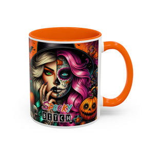 Spooky Bitch Halloween Coffee Mug - 11oz & 15oz | Witchy Vibes for Gifting, Halloween Decor, Fun Coffee Lover Gift, Spooky Season Must-Have