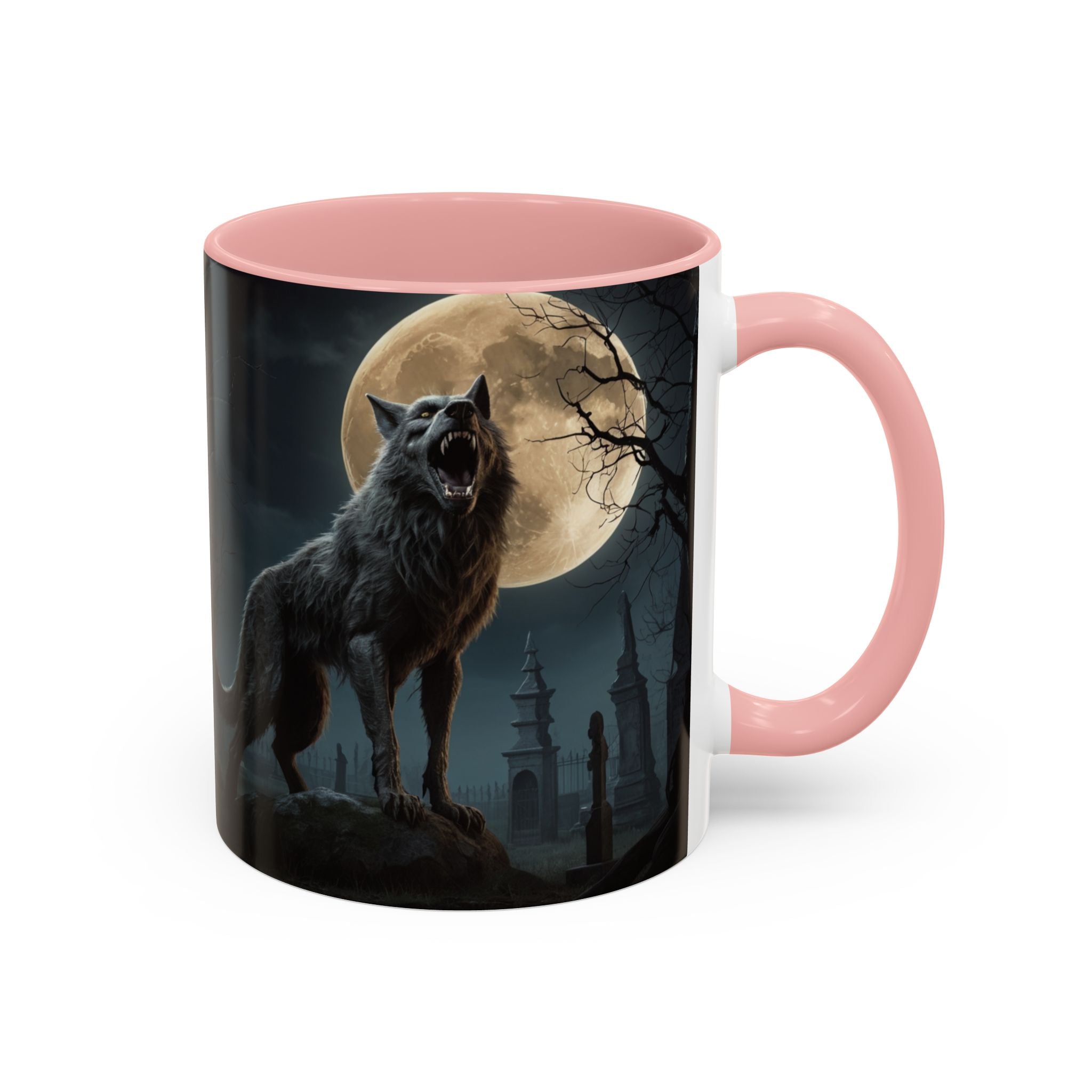 Werewolf Moon Coffee Mug — Gothic Wolf Moonlit Accent Mug fantasy horror art