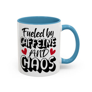 Caffeine Chaos Mug - Perfect for Coffee Lovers, Funny Gift for Friends, Home Office Essential, Birthday, Coffee Break