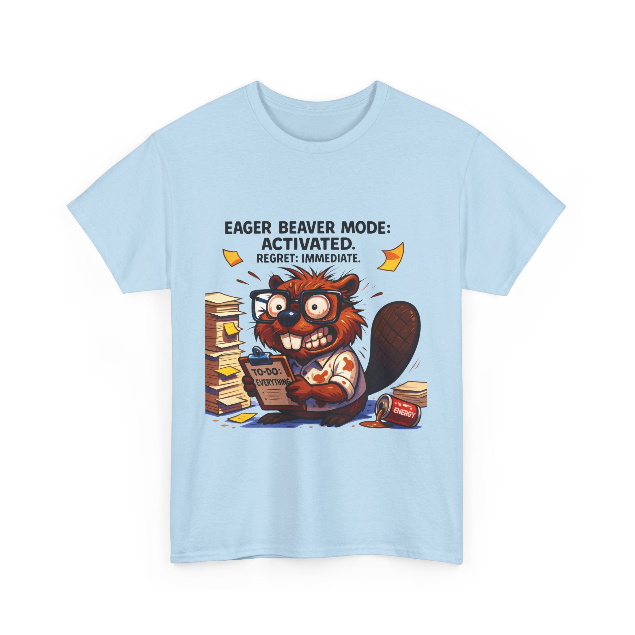 Eager Beaver Unisex Tee: Fun Gift for Book Lovers, Cozy Casual Wear, Quirky Graphic Tee, Perfect for Reading Festivals, Birthday Gift