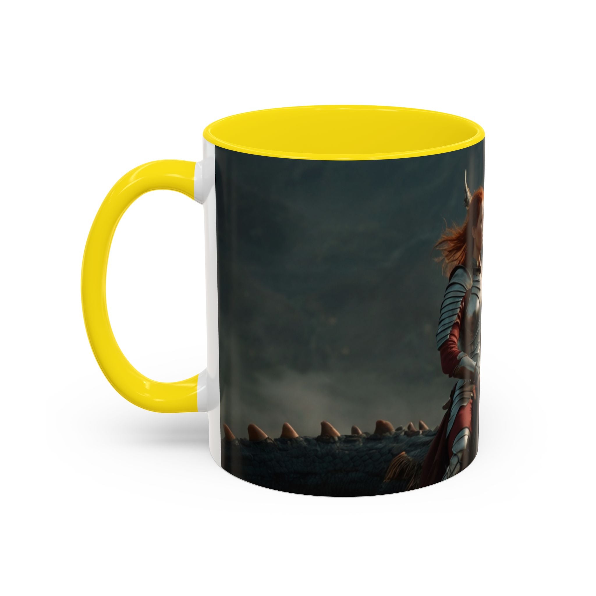 gothic woman warrior Fantasy Dragon Rider Coffee Mug