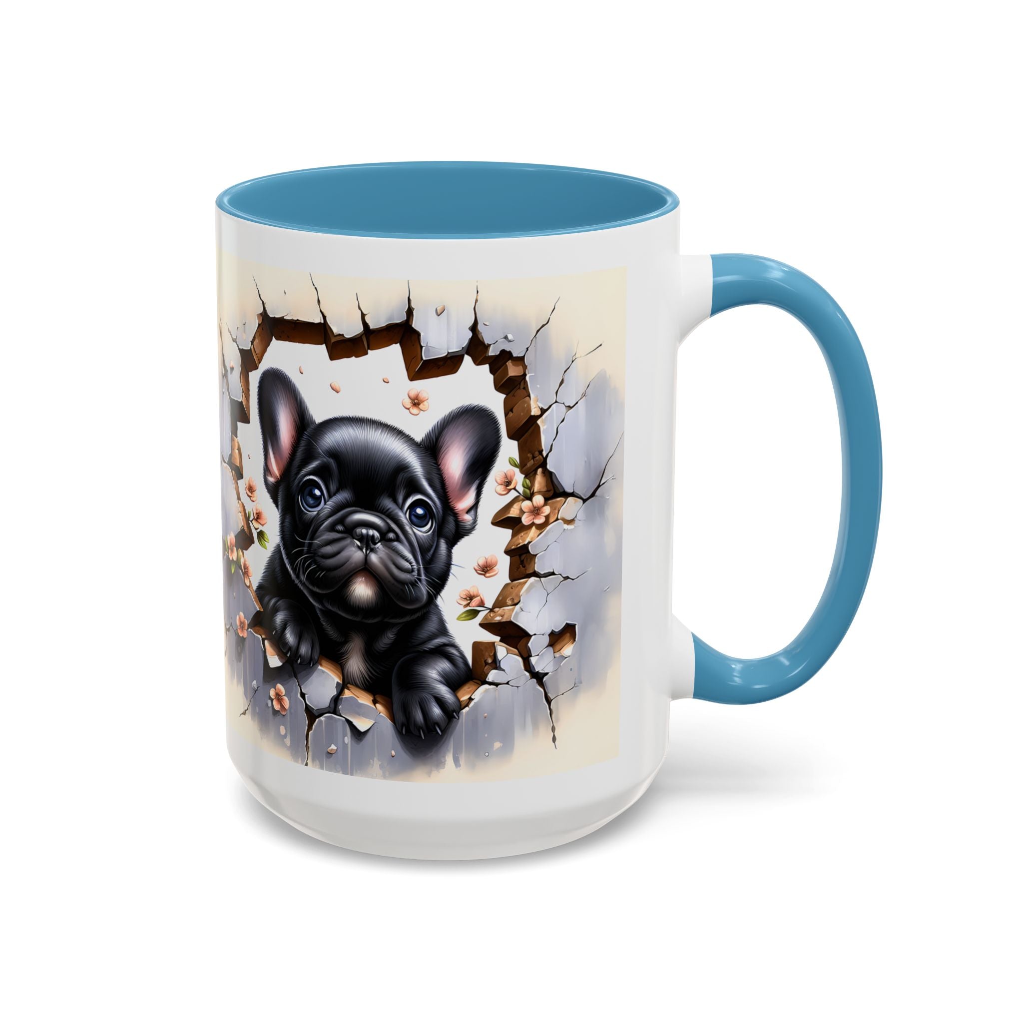 Cute French Bulldog Accent Coffee Mug, Pet Lover Gift, Dog Lover Mug, Home Office Coffee Cup, Unique Animal Print Mug