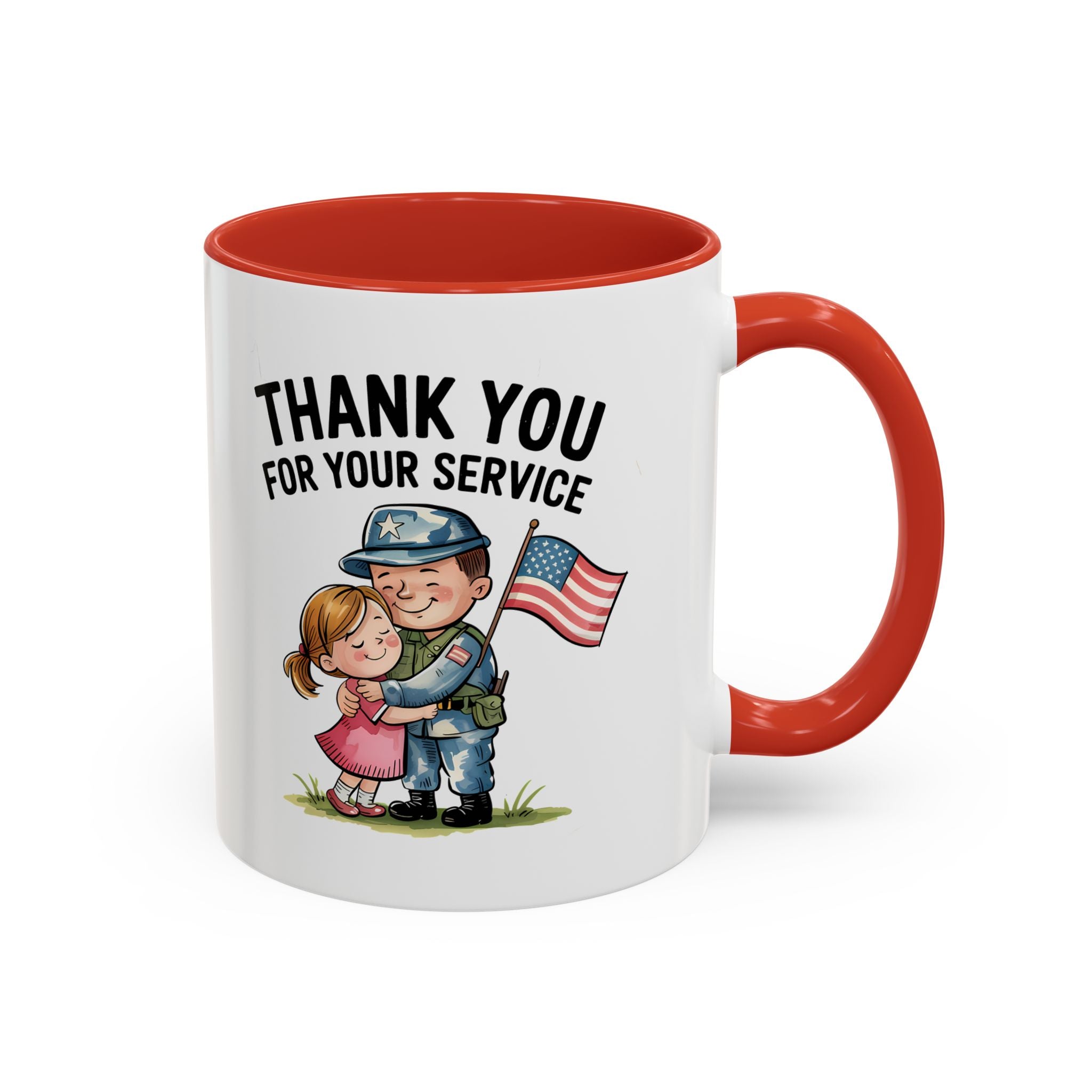 Thank You for Your Service Coffee Mug - 11oz & 15oz Accent Mugs for Veterans Appreciation