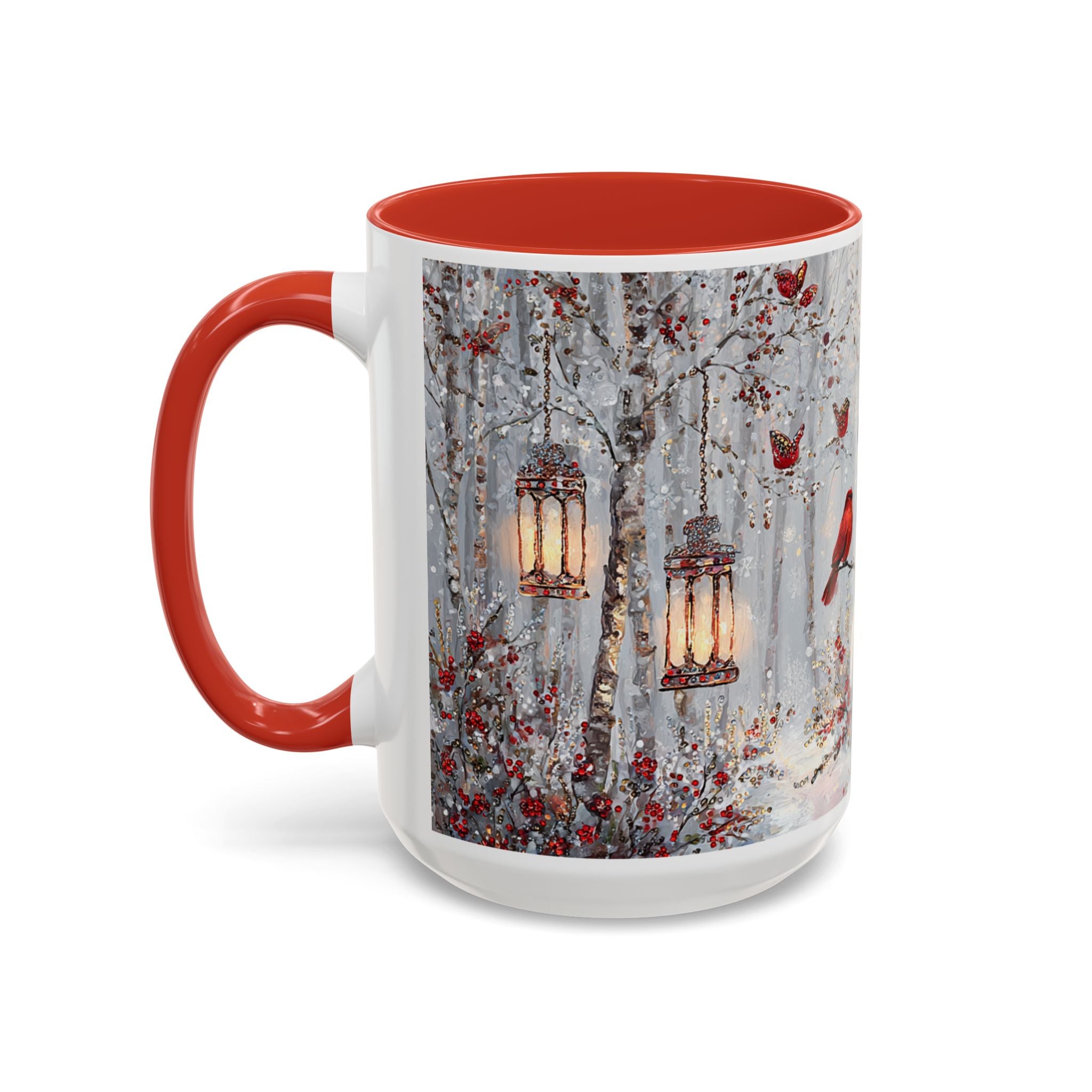 Winter Wonderland Coffee Mug - Snowman & Cardinals Design (11/15oz)