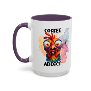 Coffee Addict Mug, Funny Coffee Lover Gift, Unique Kitchen Decor, Quirky Morning Brew Cup, Perfect for Birthdays & Holidays
