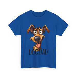 Dog Dad Unisex Heavy Cotton Tee, Pet Lover Gift, Fun Shirt for Father’s Day, Dog Owner Humor Tee, Great for Birthdays, Casual Wear