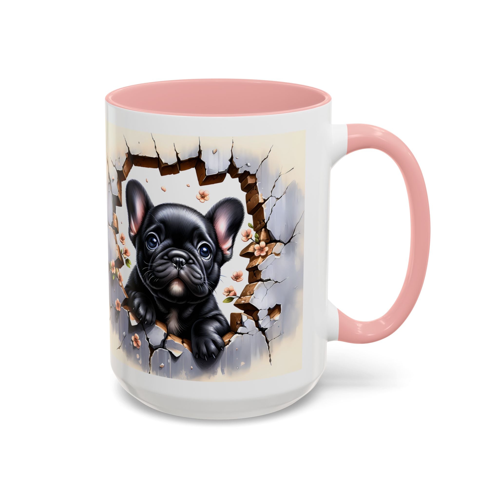 Cute French Bulldog Accent Coffee Mug, Pet Lover Gift, Dog Lover Mug, Home Office Coffee Cup, Unique Animal Print Mug