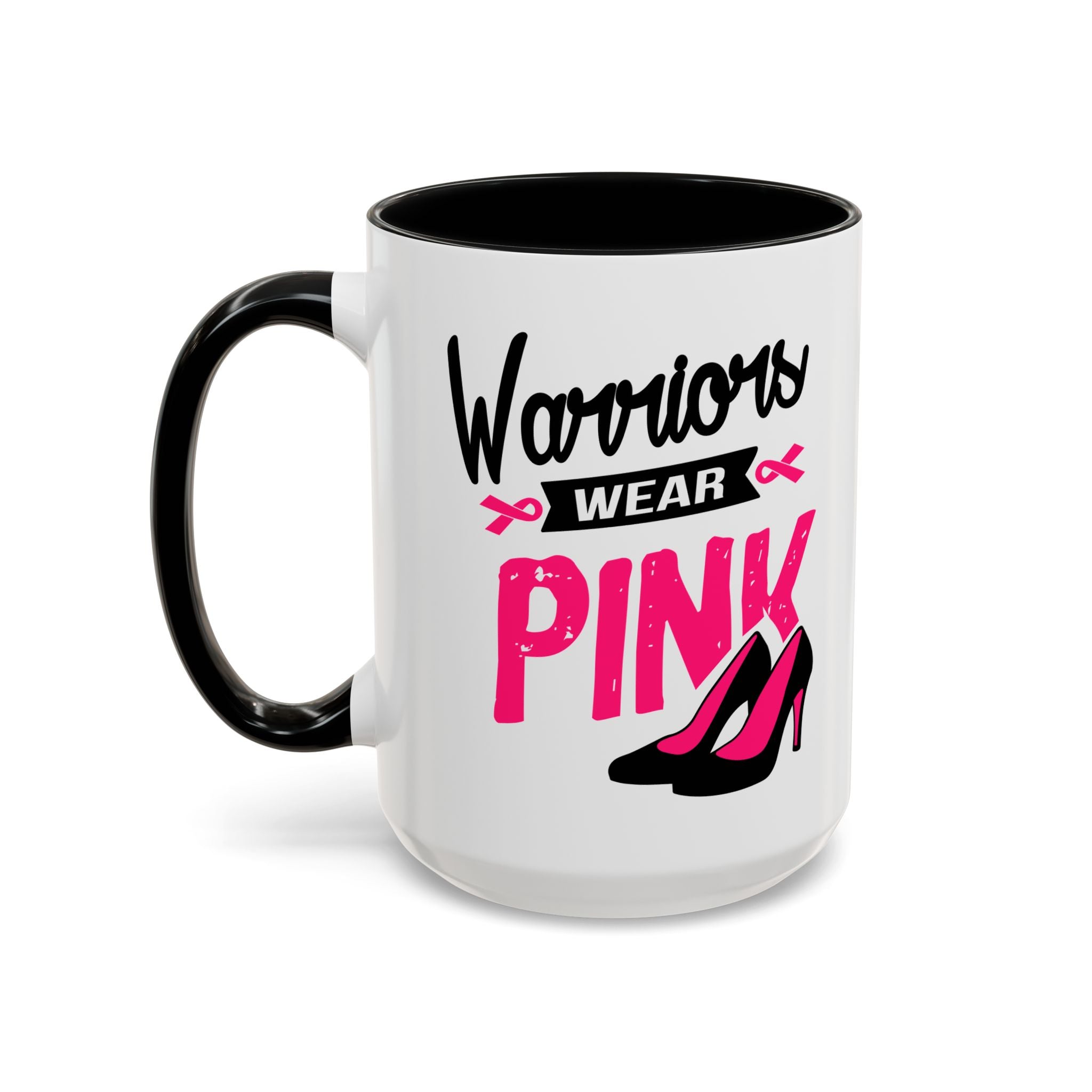 Breast Cancer Awareness Coffee Mug, Inspirational Gift, Warrior Mug, Pink Ribbon Awareness, Supportive Beverage Cup