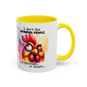 Funny Morning Coffee Mug, Rooster Mug, Gift for Coffee Lovers, Morning People, Humor Mug for Friends
