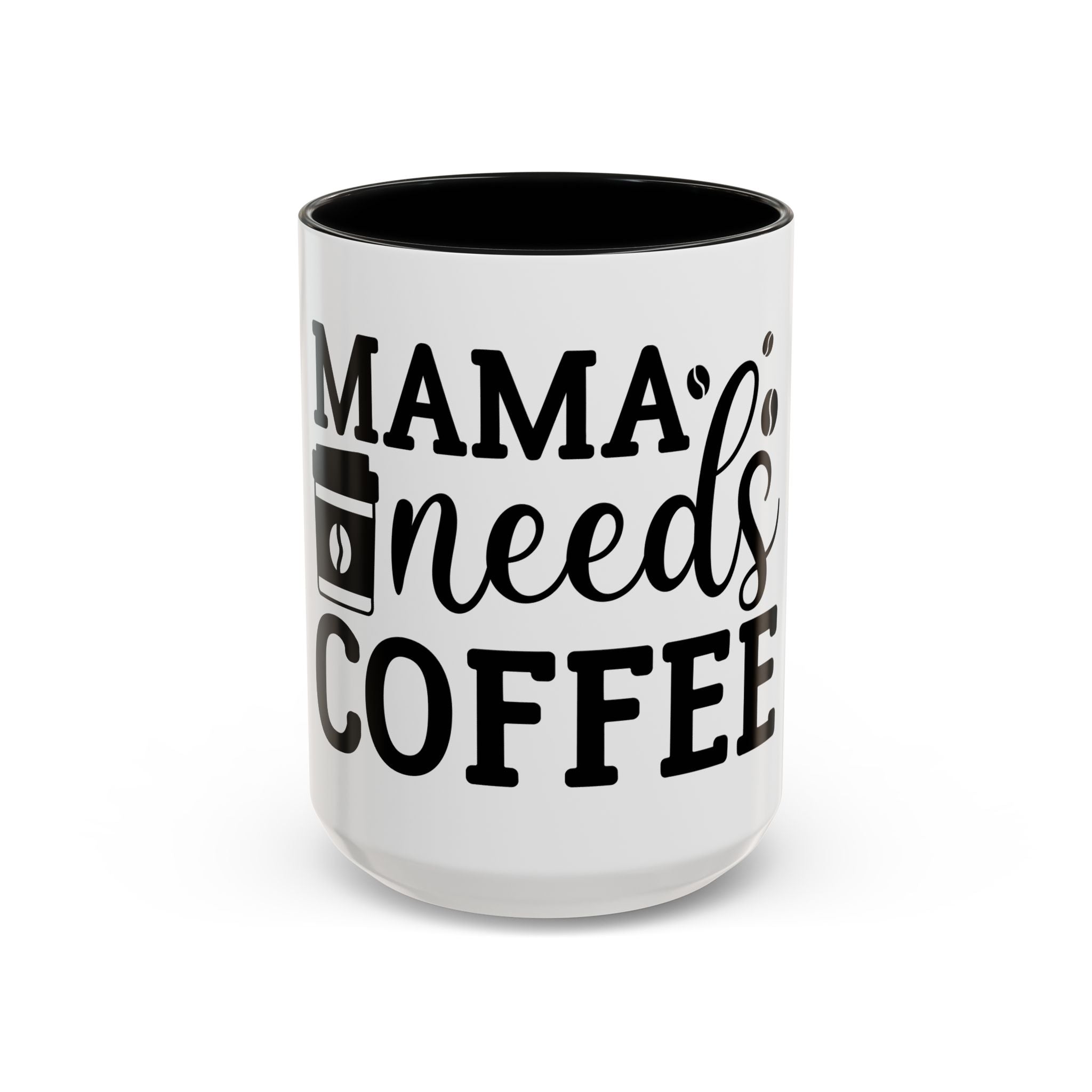 mama needs coffee funny humor Accent Coffee Mug (11, 15oz) mother gift