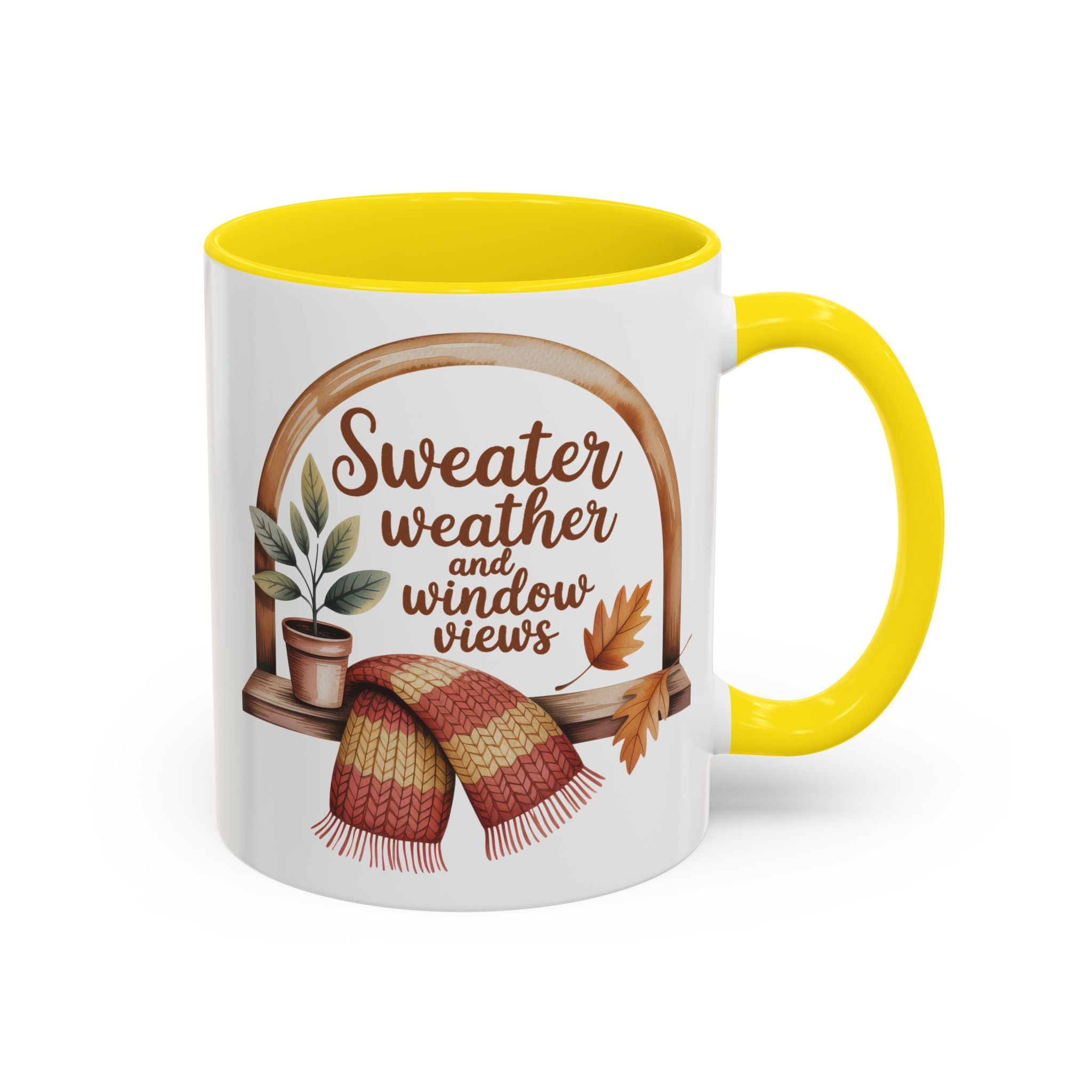 Sweater Weather Coffee Mug - Cozy Autumn Vibes fall season vibe winter gateway