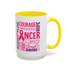 Inspirational Cancer Awareness Coffee Mug, Support Gift, Hope for Survivors, Breast Cancer Month, Motivational Mug, Encouragement Mug