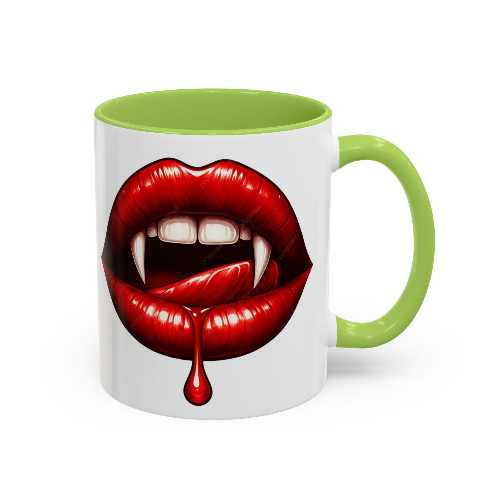 Vampire Kiss Coffee Mug - 11oz & 15oz gothic dripping blood horror art